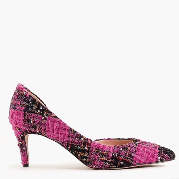 J. CREW Colette d’Orsay pumps. Pink tweed. - Picture 4 of 8